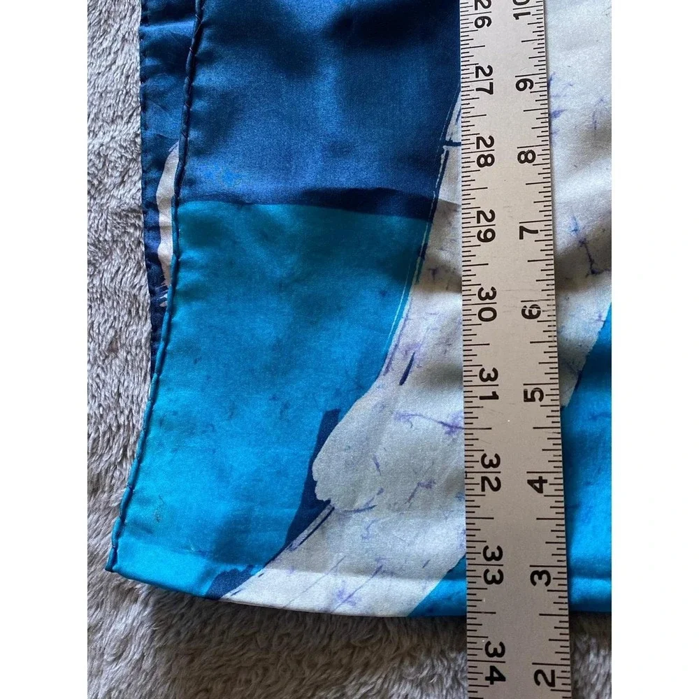 Batik Montreal Quebec Silky Scarf Hair Neck Tie Purse Accessory